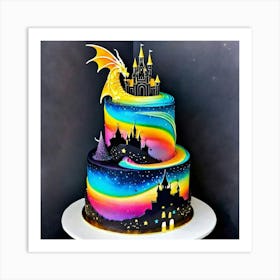 Disney Castle Cake Art Print