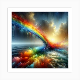 Rainbow Over The Sea Art Print