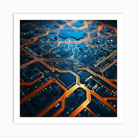 Circuit Board 48 Art Print