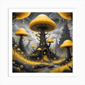 Mushrooms Forest1 Art Print