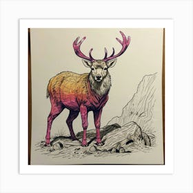 Stag! 8 Art Print