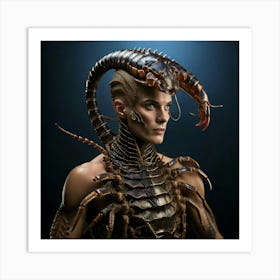 Firefly Regal Hybrid Scorpion Human Surreal Portrait 19519 (2) Art Print