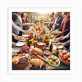 Thanksgiving Dinner 2 Art Print