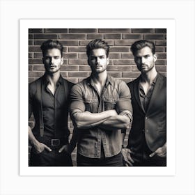 Three Handsome Young Men Art Print