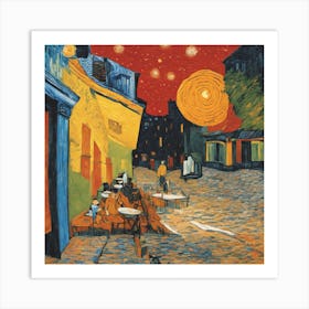 Cafe Terrace At Night, Van Gogh Art Print (1) Art Print