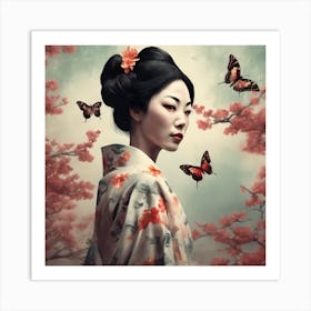 Madame Butterfly Ii Art Print 1 Art Print