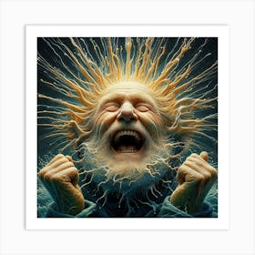 Old Man In The Water Art Print
