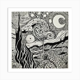 Starry Night 40 Art Print