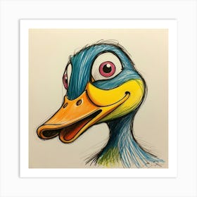 Duck Drawing 22 Art Print