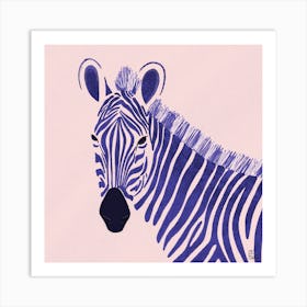 Zebra Can Not Shed Its Stripes Square Art Print