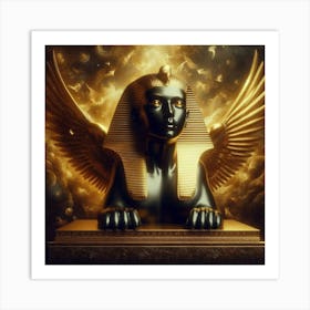 Pharaoh Statue Art Print