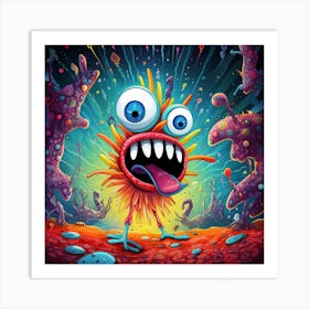 Monster Monster Monster Monster Monster Monster Monster Monster Monster 1 Art Print