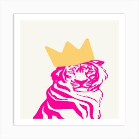 Tiger With Crown Art Print