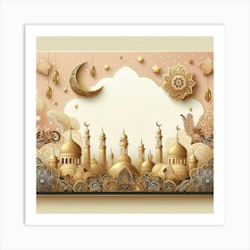 Ramadan Greeting Card 17 Art Print