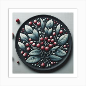 Scandinavian Art, Schisandra berries 1 Art Print