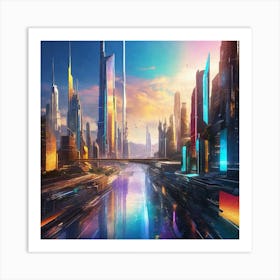 Futuristic City 144 Art Print