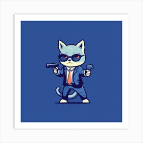 Cat In Business Suit 2 Art Print