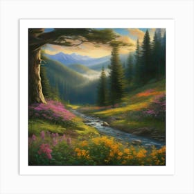 Mountain Stream 3 Art Print