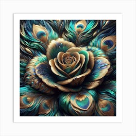 Peacock Feathers Art Print