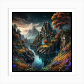 Castle In The Forest Art Print