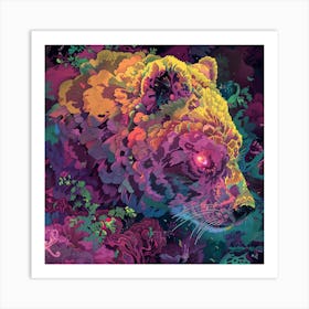 Psychedelic Bear 1 Art Print