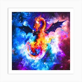 Glimpse of the Space Dragon Art Print