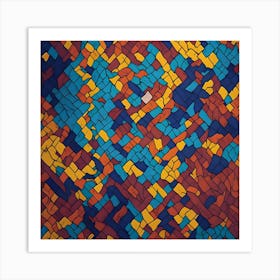 Leonardo Diffusion Background Mosaic Colorful 4k 3 Art Print