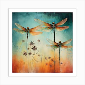 Dragonflies 12 Art Print