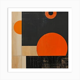 Orange And Black Art Print