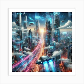 Futuristic City 2 Art Print