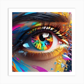 Colorful Eye 16 Art Print