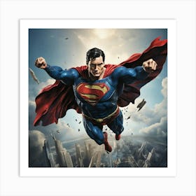 Superman Flying 1 Art Print 2 Art Print