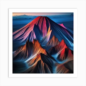 Sunset Mountain Range Art Print