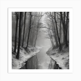 River In The Woods Art Print