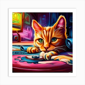 Voyage de chat Art Print