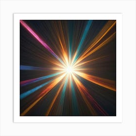 Abstract Light Burst 7 Art Print