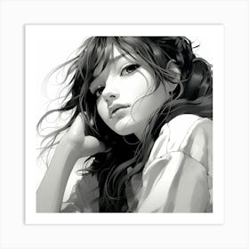 Black And White Portrait Art Print