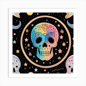 Day Of The Dead Skulls Art Print