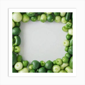 Frame Of Green Vegetables Art Print