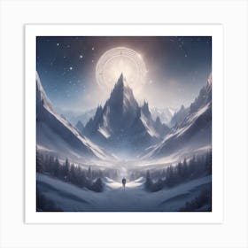 Snowy Mountain Art Print