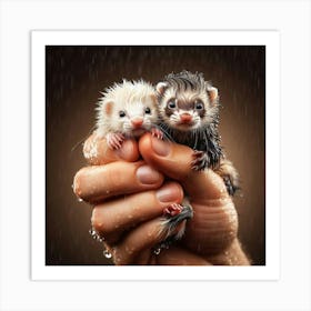 Ferrets 5 Art Print