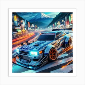 Classic Japanese JDM drift car Art Print