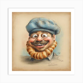 French Baker Art Print