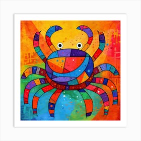 Crab By Person Art Print