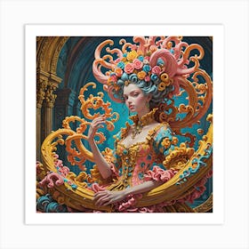 Lady Of The Rococo Art Print