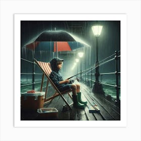 Night Fishing Art Print