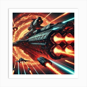 Inferno Class Dreadnought Fire Shielding Art Print