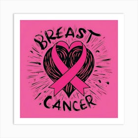 Women Breast Cancer Awareness background in Pink Ribbon international symbol for month October clipart and poster clipart and wall art 35 Art Print