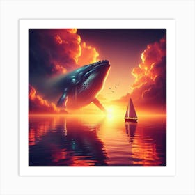 Whale In The Sky Art Print