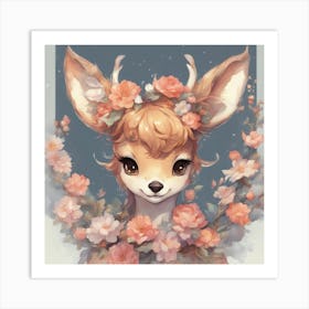 Cute Deer Art Print